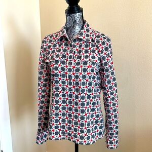 Tory Burch Patterned Cotton Fabric Blouse size 8